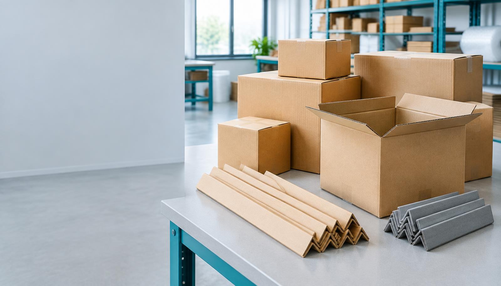 Corrugated shipping cartons with stacked angle boards and edge protectors